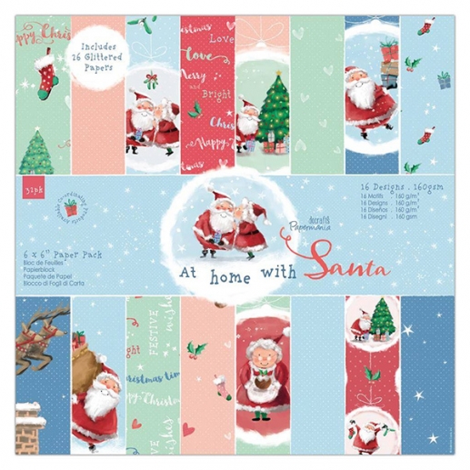 Paper Pack Papermania - At Home with Santa - 6x6 Tum