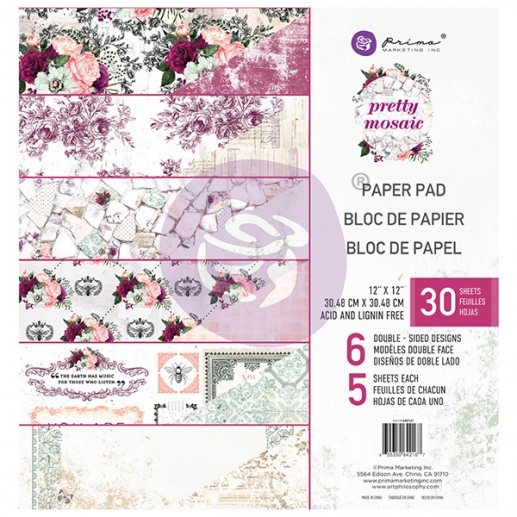 Paper Pack Prima Marketing - Pretty Mosaic - 12x12 Tum