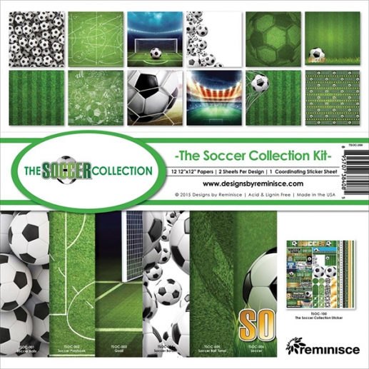 Paper Pack Reminisce - The Soccer Collection - 12x12 Tum