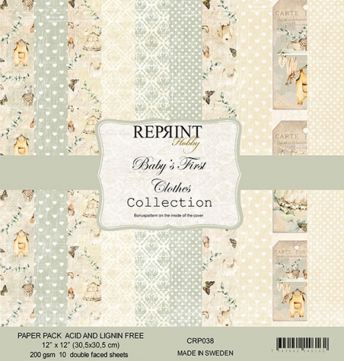 Paper Pack Reprint - Baby´s First Clothes - 12x12 Tum
