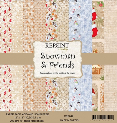 Paper Pack Reprint - Snowman & Friends - 12x12 Tum