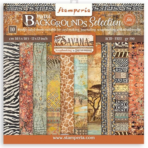 Paper Pack Stamperia - Savana - Backgrounds