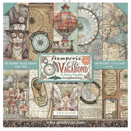 Paper Pack Stamperia - Sir Vagabond - 8x8 Tum