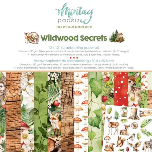 Paper Pad 12x12 - Mintay Papers - Wildwood Secrets