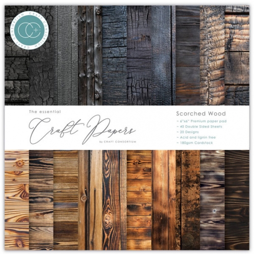 Paper Pad 6x6 - Craft Consortium - Scorched Wood