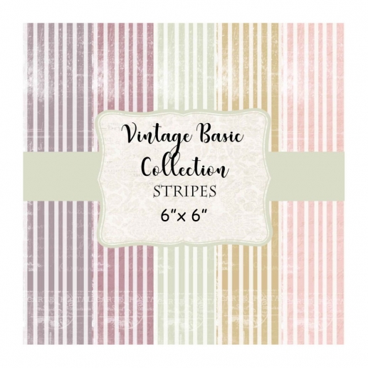 Paper Pad 6x6 Tum Reprint - Vintage Basic Stripes