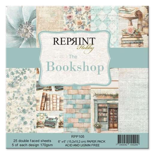 Scrapbooking Papper - Paper Pad The Bookshop - Reprint
