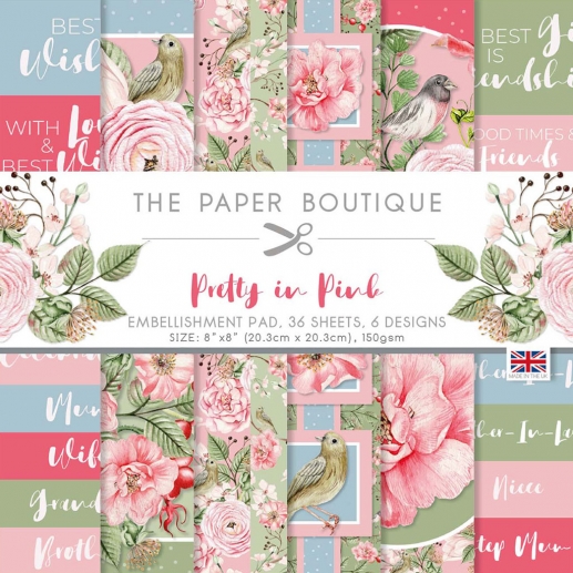 Paper Pad 8x8 Pretty In Pink - Embellishment - The Paper Boutique