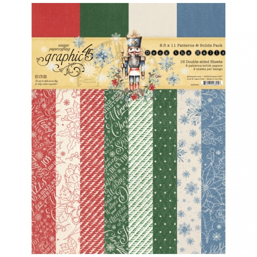 Paper Pad 8.5x11 Tum - Patterns & Solids Pack - Deck the Halls - Graphic 45