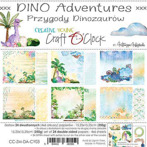 Paper Pad Craft O' Clock - Dino Adventures - 6x6 Tum