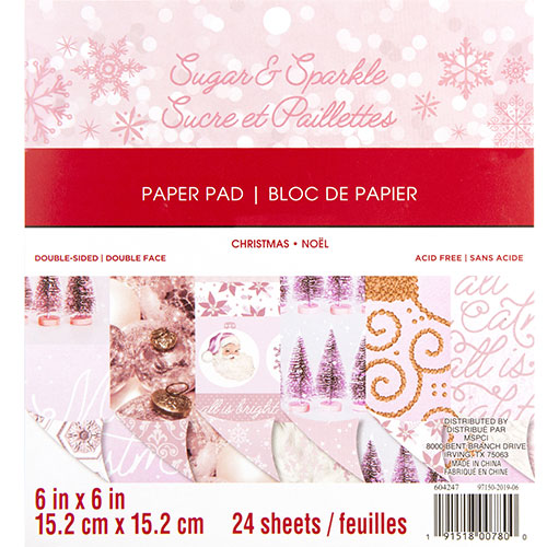 Paper Pad Craft Smart - Sugar & Sparkle - 6 x 6 Tum