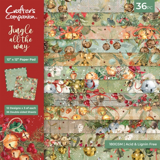 Paper Pad 12x12 Jingle All The Way - Crafter's Companion