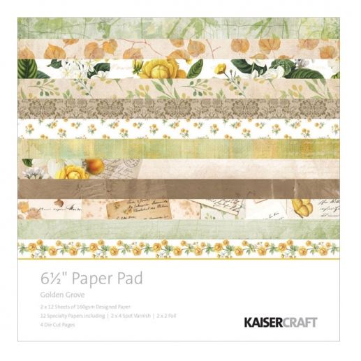 Paper Pad 6.5"x6.5" Golden Grove Kaisercraft Scrapbooking Papper