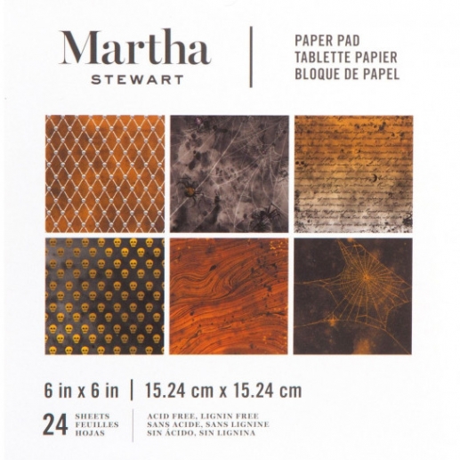 Paper Pad Marta Stewart - Black & Orange - 6x6 Tum