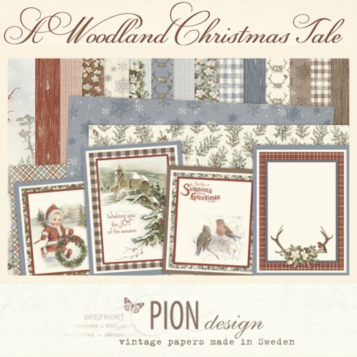 Hel Kollektion 12"x12" Pion A Woodland Christmas Tale 12 ark Design