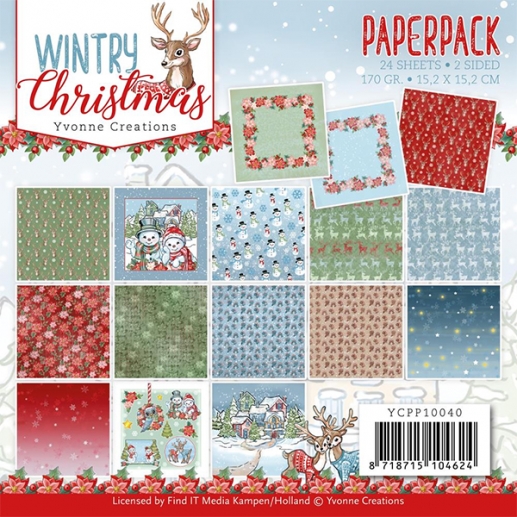 Paper Pad Yvonne Creations - Wintry Christmas - 6x6 Tum