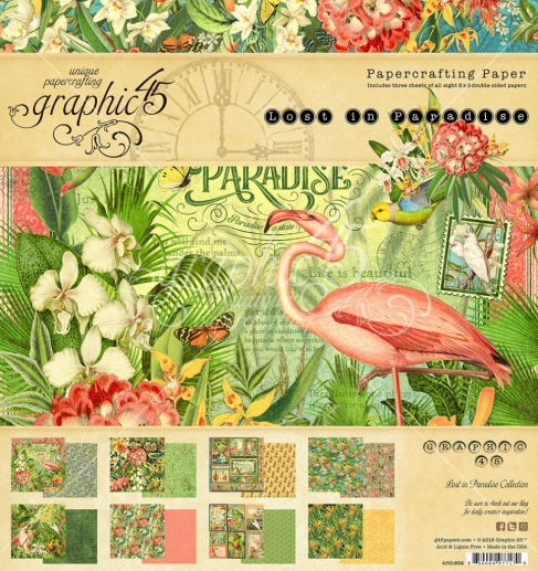 Paper Pack Graphic 45 - Lost in Paradise - 8x8 Tum
