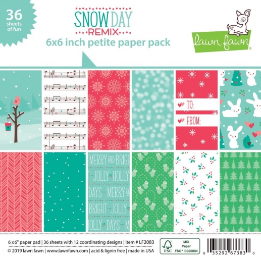 Paper Pack Lawn Fawn - Snow Day Remix - 6 x 6 Tum