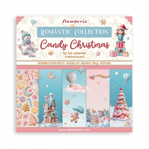 Paper Pad 8x8 Stamperia - Candy Christmas