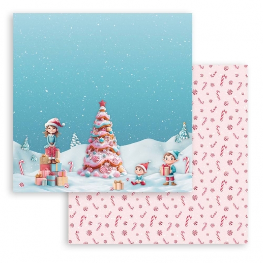 Papper Stamperia - Candy Christmas - Tree