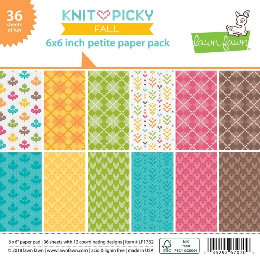 Paper Pad 6x6 Lawn Fawn - Knit Picky Fall