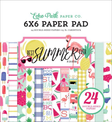 Paper Pad Echo Park Best Summer Ever 6x6 Tum Pappersblock 4 8