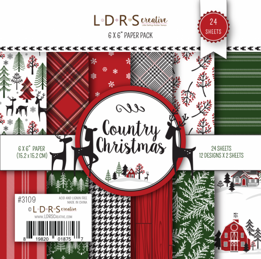 Paper Pad LDRS Creative - Country Christmas - 6x6 Tum