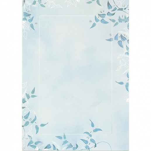 Diplom Certifikat A4 - Blad Silver Folierat - 20 ark - 170 g