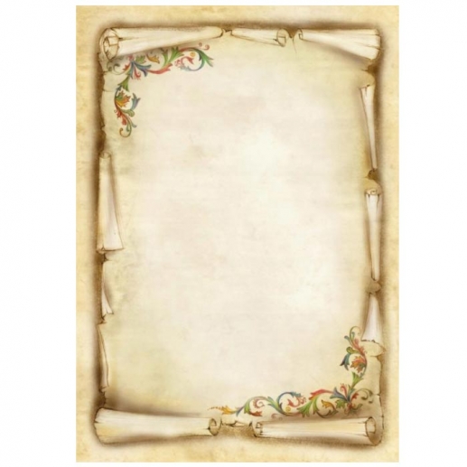 Diplom Certifikat A4 - Medeltida Skriftrulle - 25 ark - 170 g