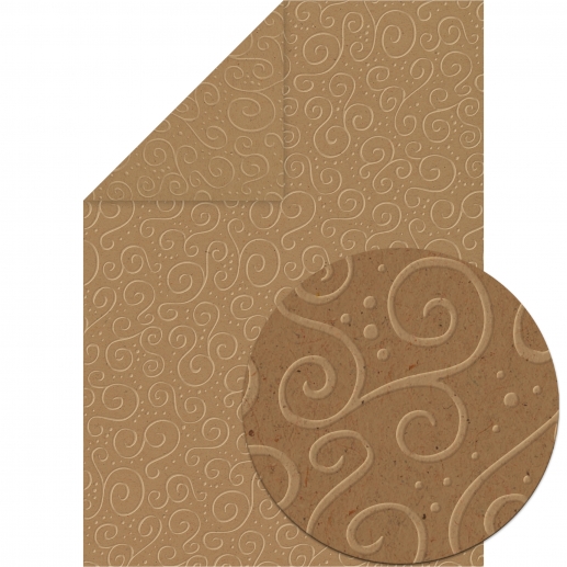 Embossed Wedding Paper A4 - Brown 220 gsm