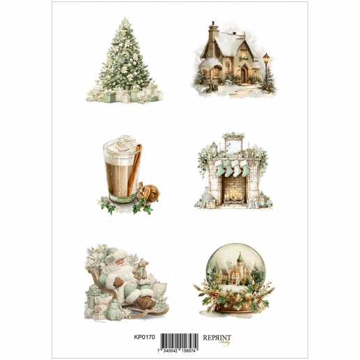Papper Reprint A4 - Klippark - Home For Christmas
