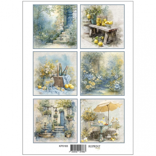 Papper Reprint A4 - Klippark Summer Meadow - Tags