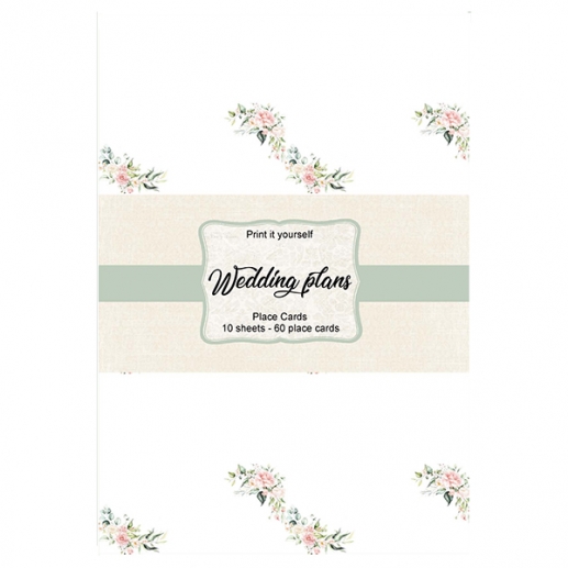 Papper Reprint A4 - Wedding Plans - Delightful Love - Placeringskort - 10 ark
