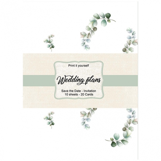 Papper Reprint A4 - Wedding Plans - Eucalyptus - Inbjudningar - 10 ark