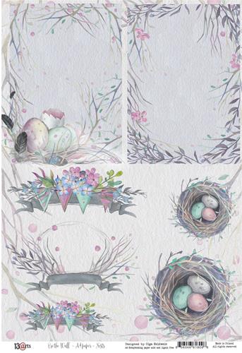 Papper A4 13 arts On the Wall Nests Scrapbooking