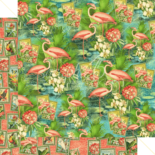 Papper Graphic 45 Lost in Paradise Flamingo Lagoon