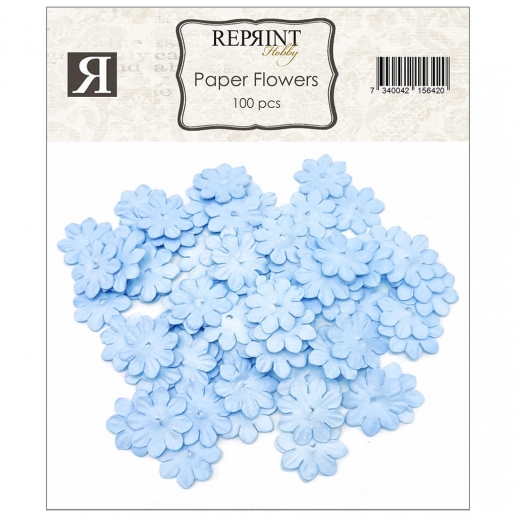 Pappersblommor 20 mm - 100 st - Ljusblå