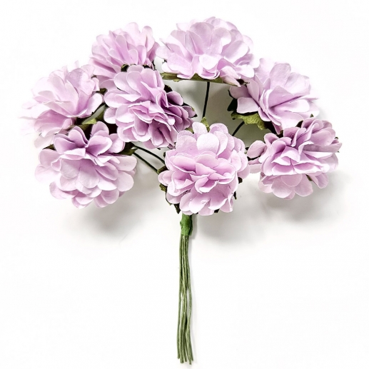 Pappersblommor Scrapbooking Dekoration 30 mm - 8 st