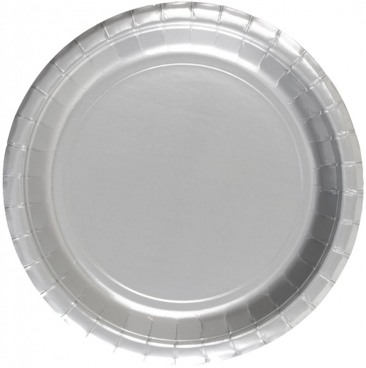 Papperstallrik silver 23 cm.