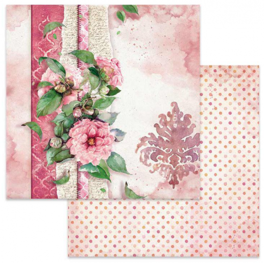 Papper Stamperia - Flowers For You Pink Background