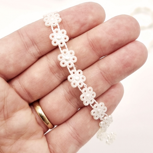 Pärlband - Design Elisabeth - 9 mm - Creme