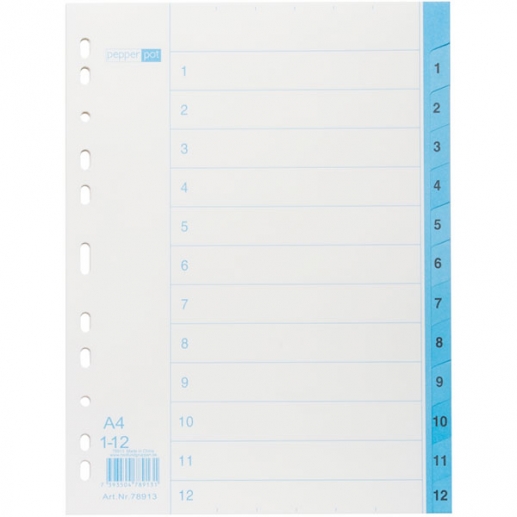 Pärmregister 1-12 månadsregister. Tillverkat av 90 grams A4 kraftpapper som är klor och syrafritt.