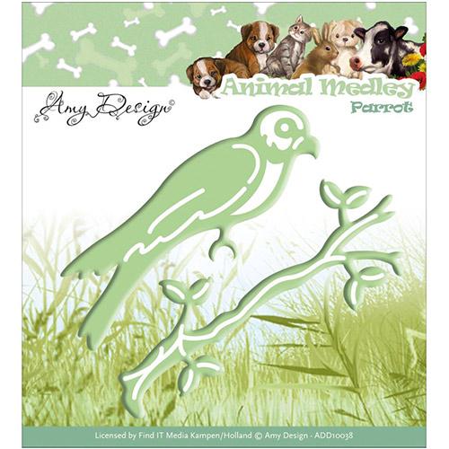 Dies Amy Design Parrot till scrapbooking, pyssel och hobby