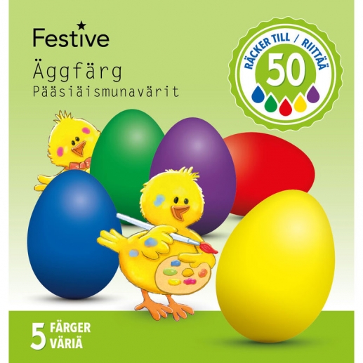 Äggfärg - Måla påskägg - 5 färger