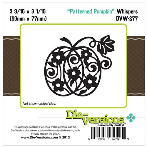 Die-Versions Whispers Patterned Pumpkin Halloweenpyssel Höstpyssel