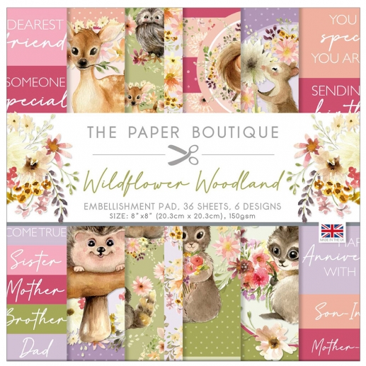 Paper Pad 8x8 Wildflower Woodland - Embellishment - The Paper Boutique
