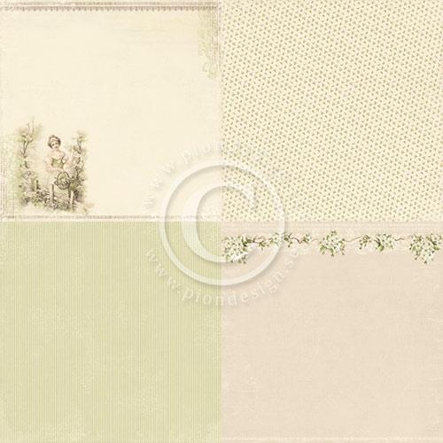 Papper Pion A Day In May Lady 6”x6” 4 Delar Design