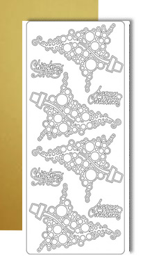Stickers Peel Off’s Bubbel Granar 4 st Guld Julklistermärken