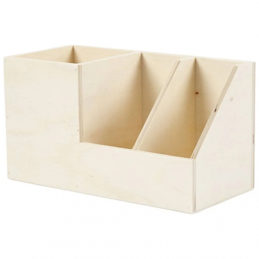 Pennställ av Trä 20x11x9,8 cm Ask Låda Förvaring