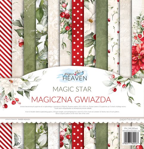 Julpapper Kristinas Scrapbooking Paper Heaven Christmas Magic Star